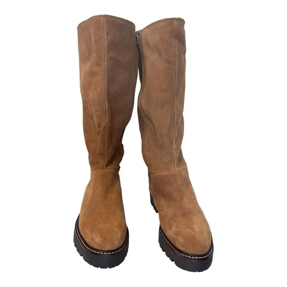 NWOB Caslon | Mimmo Water Resistant Brown Russet Tall Leather‎ Boots 7.5